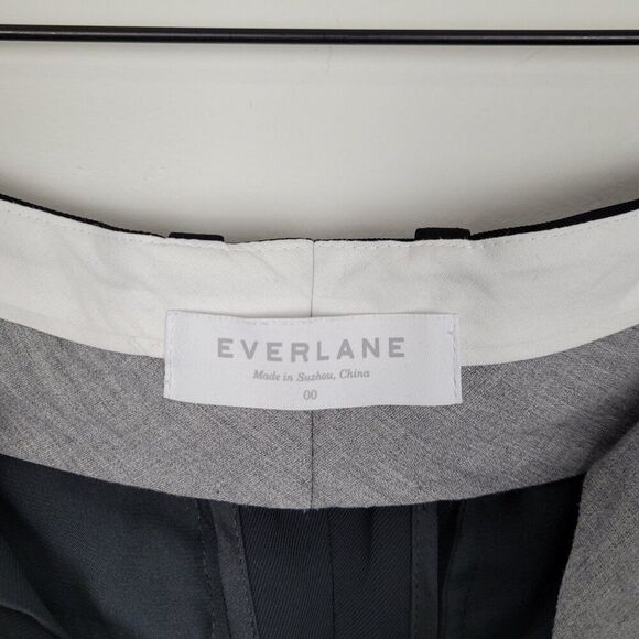 Everlane Wide Leg Pants Triacetate Trousers Full Lenght Black Size 00 - Picture 11 of 11